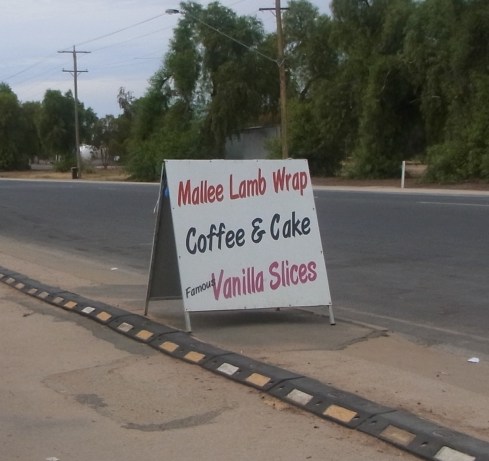 After a couple of hours this sign caught our attention.