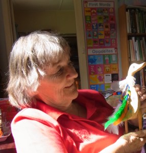 I am thrilled to get a beautifully decorated duck. The girls hand the ducks out very enthusiastically. They very much enjoy being able to give out some gifts.