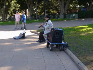 With the recordings he practiced some flute playing.