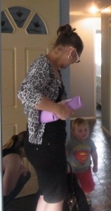 Ebony arrives with Lucas