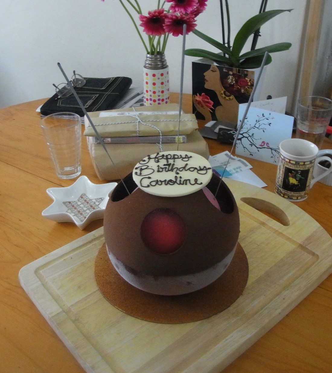 Celebrating Carolines Birthday with an Ice-Cream Cake