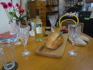 It is time for cheese and wine.