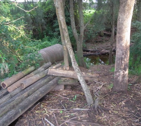 This drainage pipe to the creek is not far away from 'my' seat.