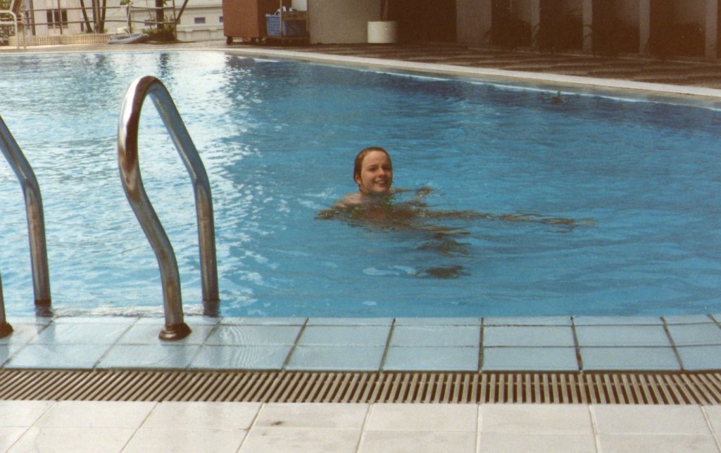 Our Hotel had a Swimming Pool at the Top of the building.