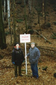 I took this picture of Peter and Caroline where it said that this is the Czech border!
