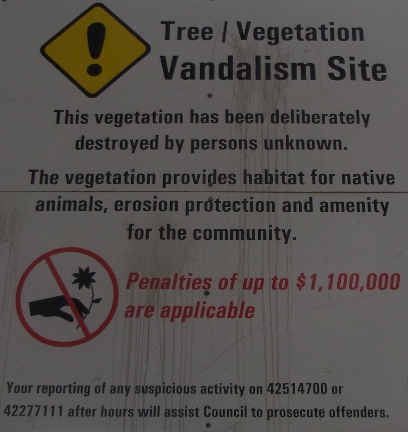 This is a sign near Lake Illawarra