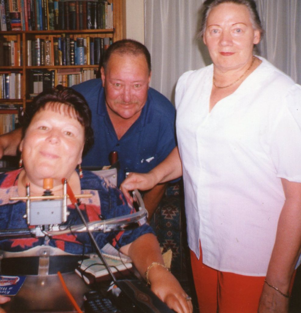 Here is Gaby with her carer David and Ilse.