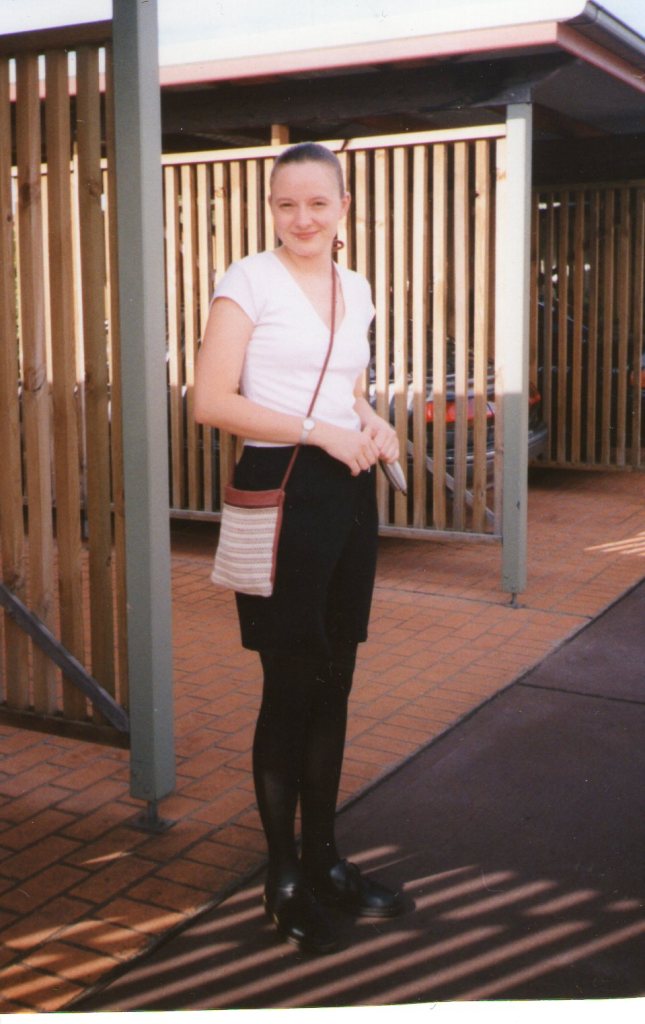 Here Caroline is ready to drive herself to her job in Kiama.