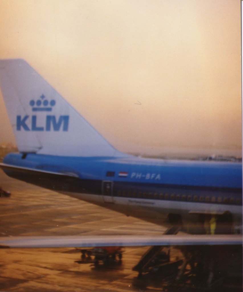 Ilse flew back with KLM. I think Peter took this picture at the airport on Ilse's day of departure.