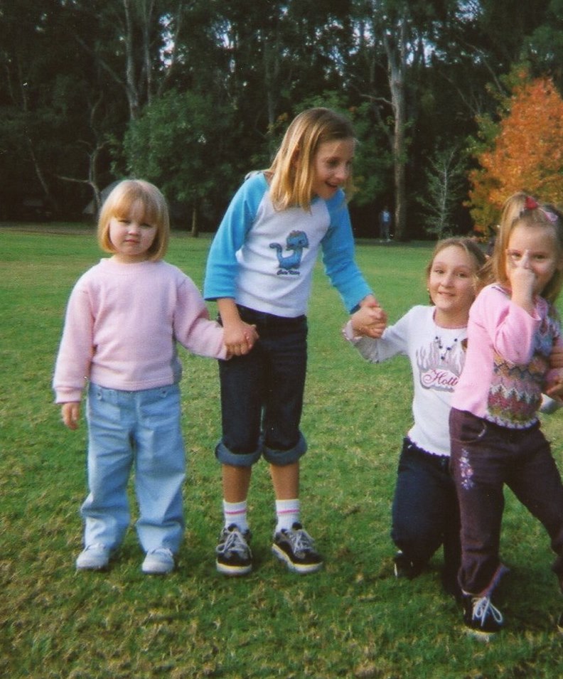 Here again four of our granddaughters in Central Park in 2001.