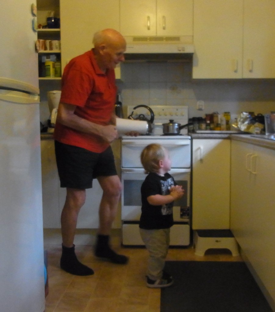 Here he is with Great-Granddad.