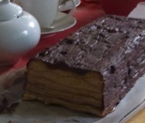 Peter baked this cake as well. He has been busy for the last few days!