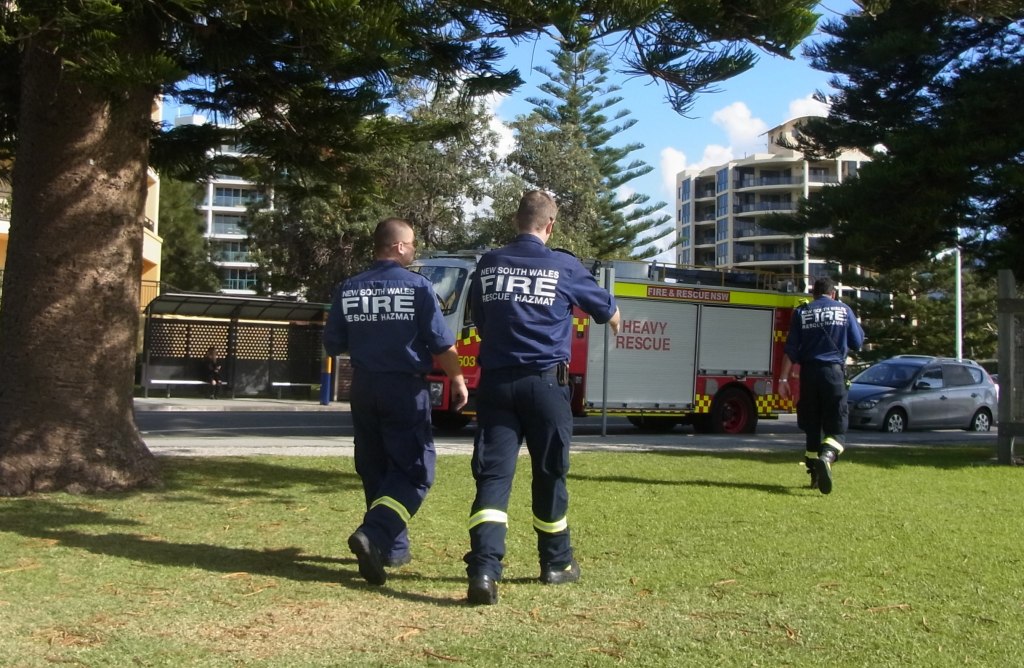 Some firemen were around in this beautiful area. We saw some more of them later on. They seemed to be getting instructions as part of their training.