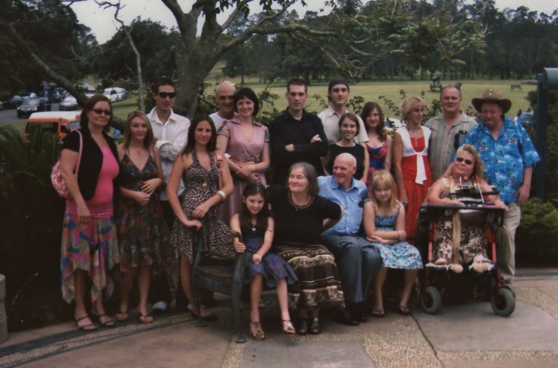 Here we are with all our children and grand-children on our 50th Wedding Anniversary.