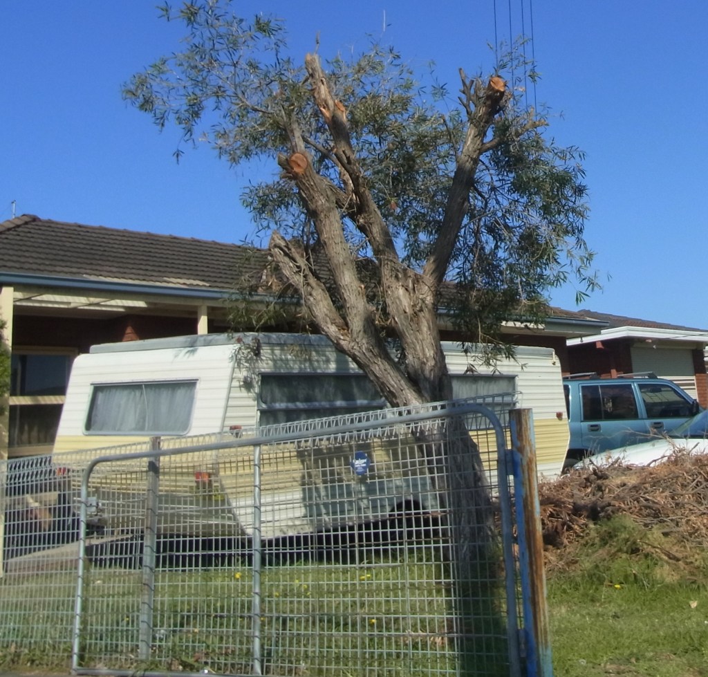 and noticed another caravan in front of another house.