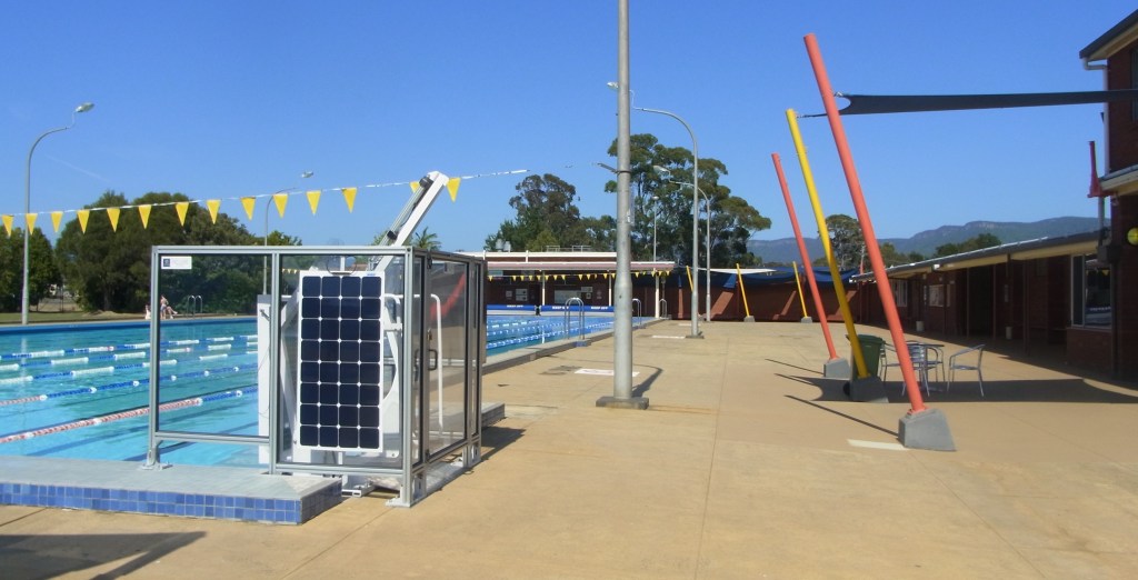 In the front is a lift for disabled people.