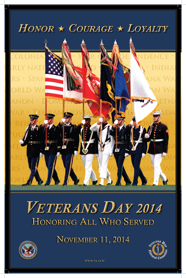 Veterans Day: Saluting All Who Served - 2014 Poster