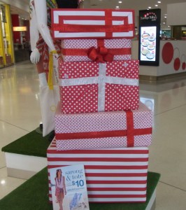 These are some decorations from the shopping centre.