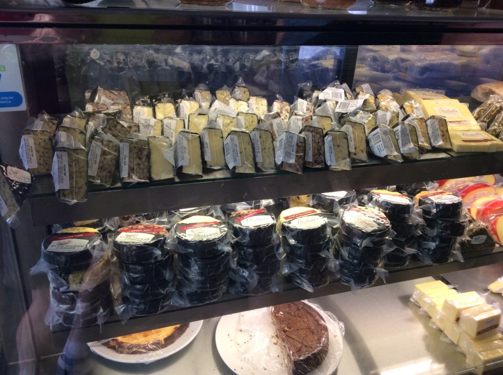 A great variety of cheeses to choose from.
