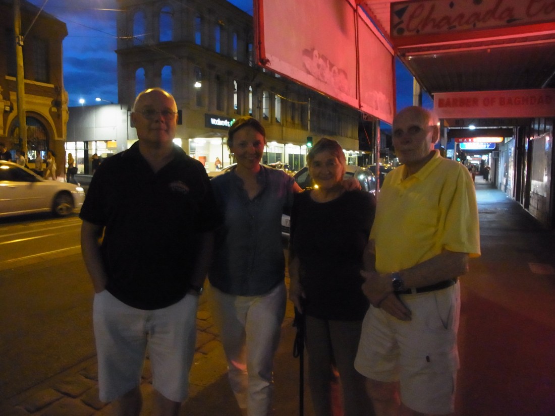 Matthew took this picture of Martin, Caroline, me and Peter.