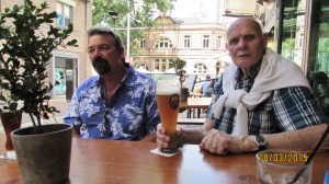 Just a little beer before lunch arrives.