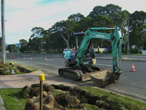 A lot of activity with water improvement works!