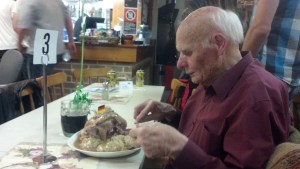 Big Meal for Peter at the German Club.