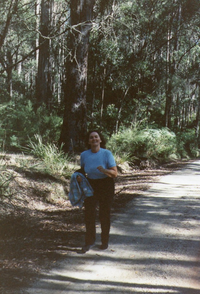 Uta is jogging a bit.