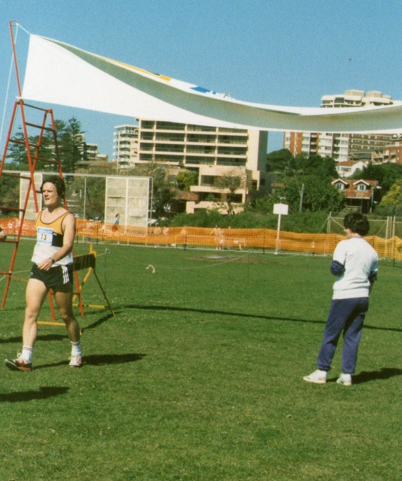 Martin goes across the finishing line.