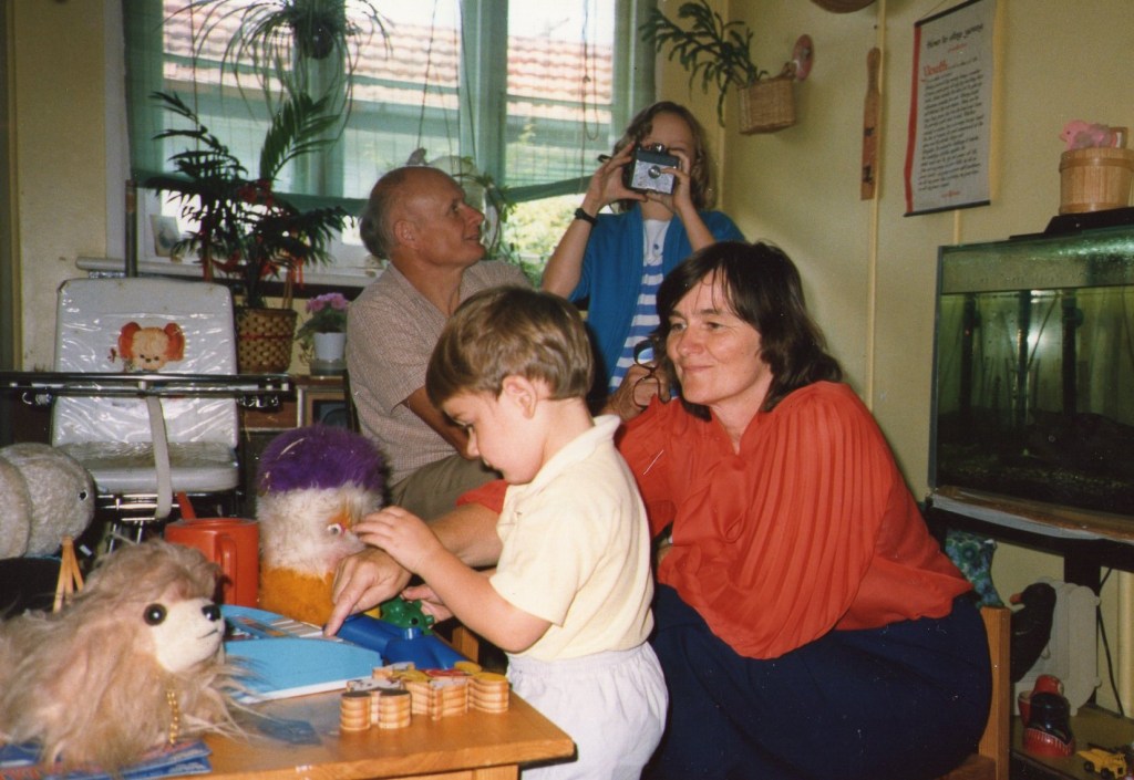 Christmas Eve 1987 at David's Parents Place.