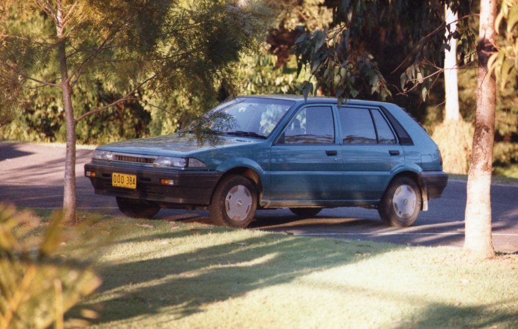 This is our new car: A Nissan Pulsar GL