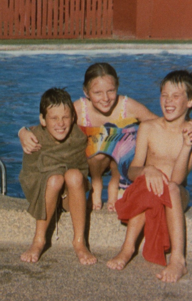 Having some Fun at the Motel's Swimming Pool.