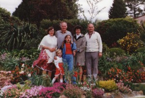 Bowral 1982: Ellen with her parents and Caroline with us, her parents.