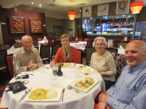 I had small prawns in curry sauce and boiled rice.