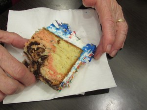 There is still some cake left from little Alexander's Birthday. 