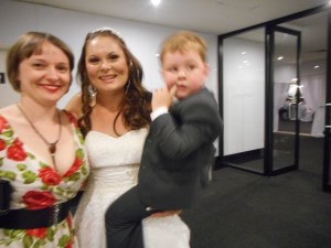 Lucas with his Mum and Great-Aunt Caroline