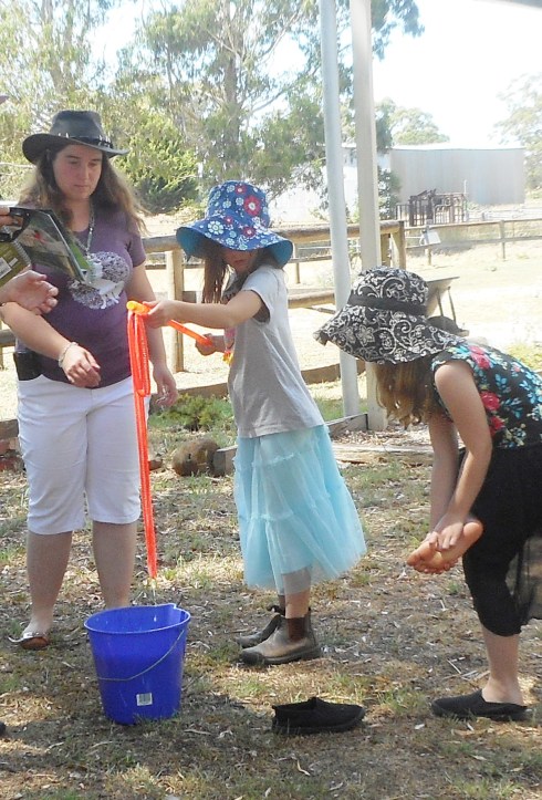 Our two Great-Granddaughters with their Mum.