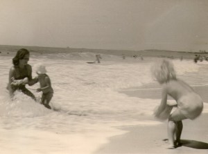 Ura with Gaby. Also a friend of the children. three year old Birgit. 