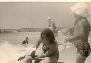 Here I am with Monika at Fairy Meadow Beach.