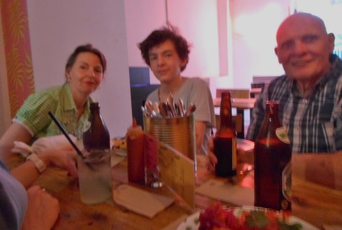 Peter with my niece Corinna and her son Carlos