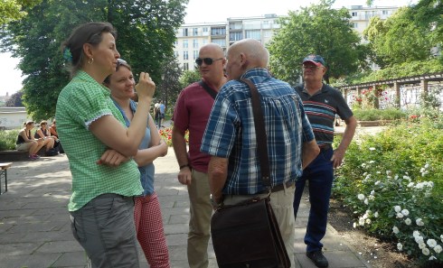 I took a picture of our little group before we were sitting down for some drinks.
