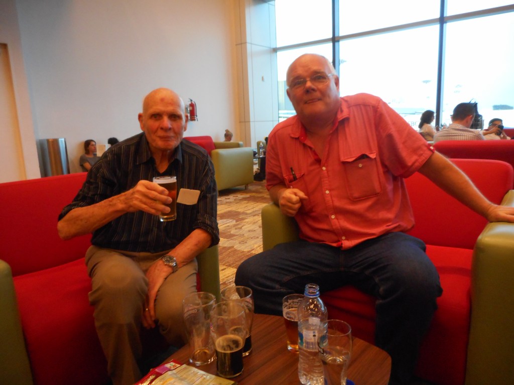 Here is Peter with Martin at Singapore Airport on Friday evening, 1st of July 2016 n 