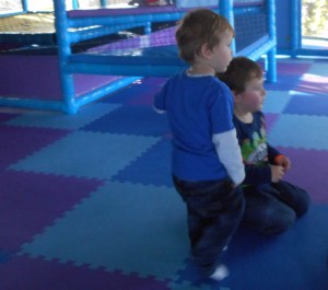 Alexander and Lucas in the club's playground