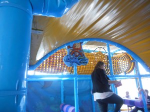 Natasha was keeping an eye on her little nephews.