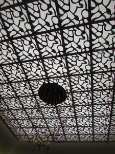 We noticed this great ceiling in the room where we were sitting.