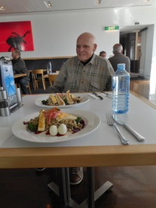 This was a beautiful salad served on barley.