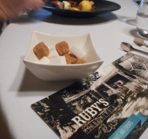 These were sugar cubes for our coffee.