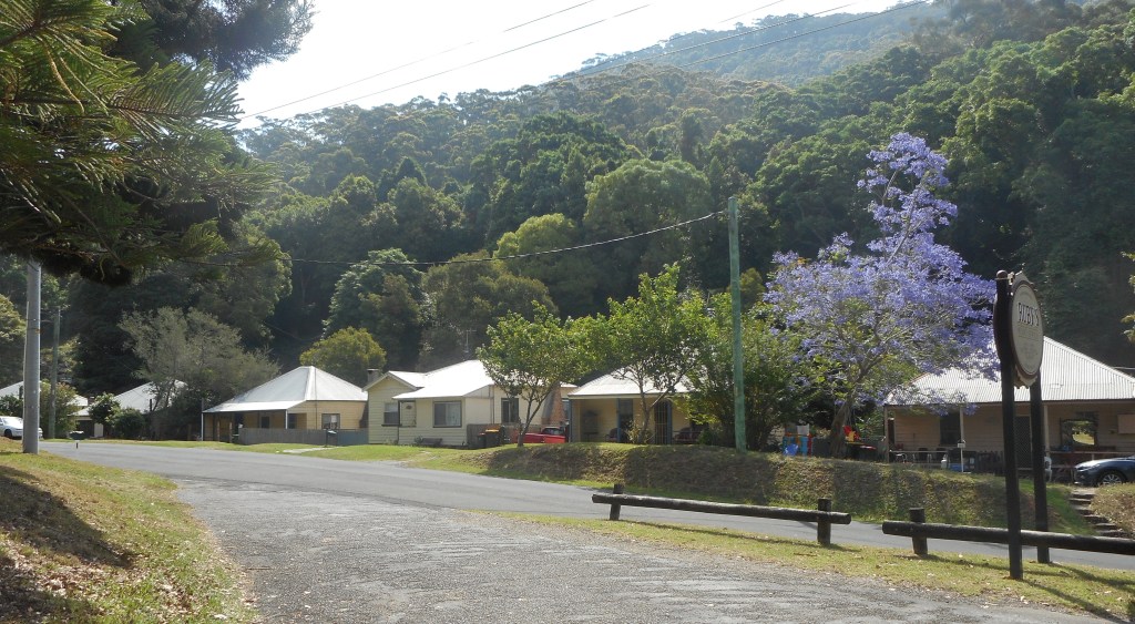 Opposite the restaurant are some restored old miners' cottages.