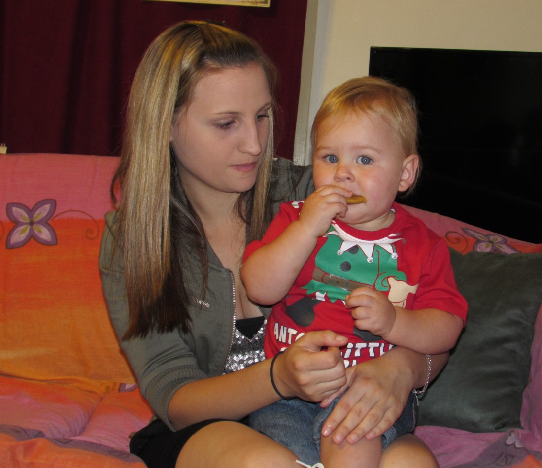 Little Lucas with Auntie Roxy