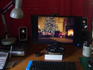 We played joyful American Christmas songs. I liked this very much.